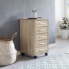 Rollcontainer Sonoma Holz mit 5 Schubladen Bild 3