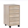 Rollcontainer Sonoma Holz mit 5 Schubladen Bild 2