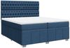 vidaXL Boxspringbett mit Matratze Blau 200x200 cm Stoff 3294088 Bild 3