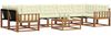 vidaXL Outdoor-Sofagarnitur mit Kissen 8 pcs Natur und Creme 3369285 Bild 3