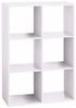 Dekoregal, rechteckig, weiß, 6 Fächer, 68x100,5 cm Bild 2