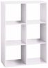 Dekoregal, rechteckig, weiß, 6 Fächer, 68x100,5 cm Bild 3