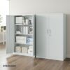 STEELSØN 'Regulus' Aktenschrank, Metall, hellgrau, 140x90x40cm, abschließbar, Metallschrank mit 4 Fächern, geeignet als Werkzeugschrank Bild 2