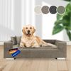 Rohrschneider Tiersofa Hundesofa Cord hoher Rand, waschbarer Bezug 4 Farben, robuster Cordstoff aus 100% Polyester, inkl. 2x Dekokissen Bild 2
