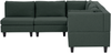 Beliani 'Unstad' Sofa, Grün, Stoff, 72 x 228 x 228 cm, ohne Ottomane, Links Bild 4