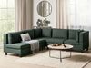 Beliani 'Unstad' Sofa, Grün, Stoff, 72 x 228 x 228 cm, ohne Ottomane, Links Bild 3