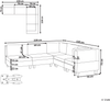 Beliani 'Unstad' Sofa, Grün, Stoff, 72 x 228 x 228 cm, ohne Ottomane, Links Bild 2