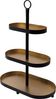 TrendLine Deko Eisen Etagère 50 x 18 x 35 cm schwarz-gold Bild 2