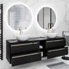 Lookway Badmöbel-Set ARTEMIS III 140 cm Bad-Set mit Unterschrank und Spiegel, (Badezimmerschrank mit wählbarem Spiegel, Becken und Armatur), mit Soft-Close-System Bild 4