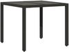 vidaXL Gartentisch mit Glasplatte Schwarz 90x90x75 cm Poly Rattan 365525 Bild 2