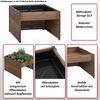 Mähroboter-Garage mit Pflanzkasten HWC-Q17, Unterstand Rasenmäher, Holz FSC®-zertifiziert 50x70x80cm ~ anthrazit-grau Bild 2