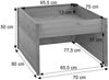 Mähroboter-Garage mit Pflanzkasten HWC-Q17, Unterstand Rasenmäher, Holz FSC®-zertifiziert 50x70x80cm ~ anthrazit-grau Bild 3