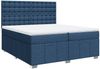 vidaXL Boxspringbett mit Matratze Blau 200x200 cm Stoff 3294095 Bild 3