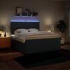 vidaXL Boxspringbett mit Matratze Blau 200x200 cm Stoff 3294095 Bild 4