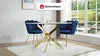 Vente-unique - COSIMA Esstisch Glas TransparentGold - B 140 cm x H 77 cm x L 140 cm Bild 2