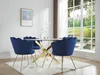 Vente-unique - COSIMA Esstisch Glas TransparentGold - B 140 cm x H 77 cm x L 140 cm Bild 3