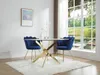 Vente-unique - COSIMA Esstisch Glas TransparentGold - B 140 cm x H 77 cm x L 140 cm Bild 1