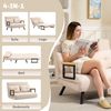 HOMCOM Relaxsessel mit Bettfunktion, Polstersofa mit verstellbarer Rückenlehne, Gästebett, Beige Fleece, 102 x 73 x 81 cm Bild 3