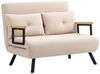HOMCOM Relaxsessel mit Bettfunktion, Polstersofa mit verstellbarer Rückenlehne, Gästebett, Beige Fleece, 102 x 73 x 81 cm Bild 4