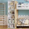 Bett Etagenbett 90x200 cm mit Stauraum und Kleiderschrank – Weiß/Natur, kinderfreundlich und platzsparend Bild 5