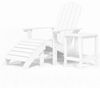 vidaXL Adirondack-Gartenstuhl mit Hocker & Tisch HDPE Weiß 3095708 Bild 2