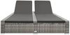 vidaXL Doppel-Sonnenliege Poly Rattan Grau 312155 Bild 2