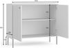 AX LIVING Kommode Grau Irelis 105 cm Schwarz Griffe Modern Bild 3