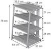 Vicco Bücherregal Tonar, Grau, 61 x 78 cm 4 offene Ablageflächen, 1-tlg. Bild 3