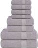 vidaXL 8-tlg. Handtuch-Set FROGN Grau 360 g/m² 137068 Bild 1