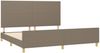 Bettgestell mit Kopfteil Taupe 200x200 cm Stoff [3124923] Bild 4