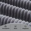 LVHOM L-Form Ecksofa mit Chaiselongue, 3-Sitzer Sofa mit 2 Kissen, Cloud Sofa aus Cordstoff, kein Aufbau erforderlich, Skandinavisches Design, Grau Bild 4