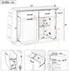 Merax Kücheninsel, Sideboard mit unterschiedlichen Schubladen, Buffetschrank mit Abfallbehälterfach und externer Gewürzregal für Esszimmer, Wohnzimmer und Küche (Weiß) Bild 4