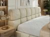 Doppelbett mit Gasdruckfeder, Polsterbett NIRA CLASSIC Holzlattenrost Bett mit Stauraum, gepolstertes Kopfteil Bettkasten - 180 x 200 cm - Beige Velvet Bild 3