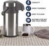 Isolierkanne Pump Thermoskanne Edelstahl 4,0 Liter 24 Tassen Kanne silber Bild 4