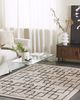 Teppich Baumwolle beige 140x200 cm geometrisches Muster Kurzflor TURHAL Bild 3