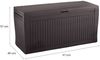 Dmora Aufbewahrungstruhe für draußen Gatineau, Gartenbox, Outdoor-Truhe, Stauraumbank für außen, 117x45 h57 cm, Braun Bild 3