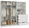 FORTE Kleiderschrank Drehtürenschrank, Spiegel, Schubladen, viel Stauraum B/H/T 199/181/52,7, Spiegeltüre, Stauraum, FSC Bild 3