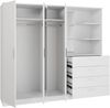 FORTE Kleiderschrank Drehtürenschrank, Spiegel, Schubladen, viel Stauraum B/H/T 199/181/52,7, Spiegeltüre, Stauraum, FSC Bild 4