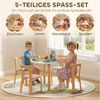 AIYAPLAY Kindersitzgruppe Tragfähigkeit bis zu 80 kg, (Kindermöbel, 5-tlg, 5-teiliges Set mit Tisch und Stühlen), für Kinder von 3-8 Jahren, Mehrfarbig Bild 4