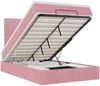 vidaXL Ottoman-Bett mit Matratzen & LEDs Rosa 120x190 cm Samt 3314239 Bild 2