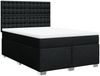 vidaXL Boxspringbett mit Matratze Schwarz 140x190 cm Stoff 3292799 Bild 3