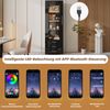 Vitrine mit LED-Beleuchtung & 3 Schubladen, 60x35x180 cm, Schwarz Bild 4