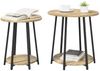 vidaXL Beistelltisch-Set mit Regal 2 pcs Sonoma Eiche und Schwarz 869703 Bild 3