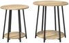 vidaXL Beistelltisch-Set mit Regal 2 pcs Sonoma Eiche und Schwarz 869703 Bild 2