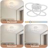 ZMH LED Deckenlampe Deckenleuchte Flur - Schwarz Flurlampe Modern Design Dimmbar mit Fernbedienung in Schmetterlingforming 36CM Metall 44W Deckenbeleuchtung für Küche Schlafzimmer Wohnzimmer Büro Bild 5