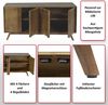 Sideboard HWC-L96, Kommode Schrank Anrichte, 4 Fächer und 4 Regalböden, Massiv-Holz Mango 72x146x43cm MVG, natur Bild 2
