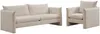 Vente-unique - GORAZI Sofa and armchair set Stoff Beige - B 86 cm x H 87 cm81 cm x L 90 cm210 cm Bild 2