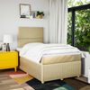 vidaXL Boxspringbett mit Matratze Creme 120x200 cm Stoff 3294321 Bild 4
