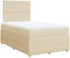 vidaXL Boxspringbett mit Matratze Creme 120x200 cm Stoff 3294321 Bild 3