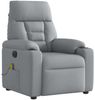vidaXL Massagesessel Elektrisch Hellgrau Stoff 3303022 Bild 4
